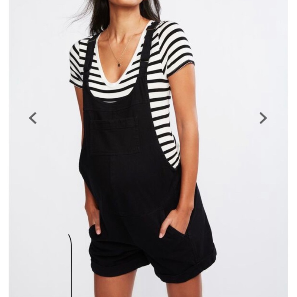 LED black short overalls